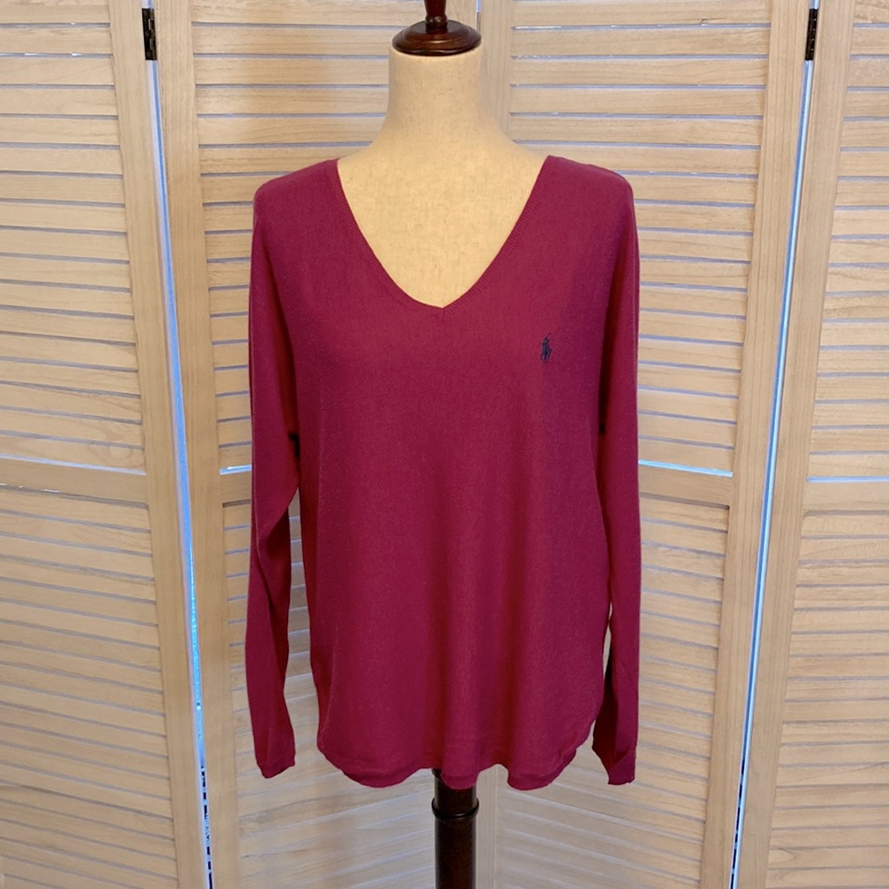 Ralph Lauren Polo Berry Cotton Blend Sweater